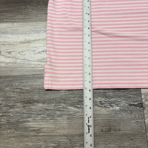 Polo Ralph Lauren Featherweight Mesh Pink White Mens‎ XL Striped Pony Polo Shirt - Picture 7 of 7